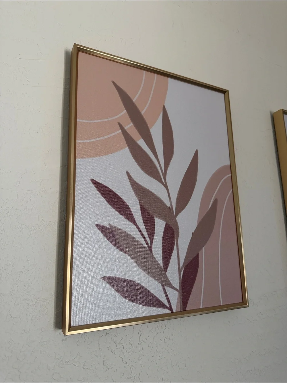 Boho Abstract Botanical and Landscape Wall Art Set Blush Gold Tones 12x16 Decor